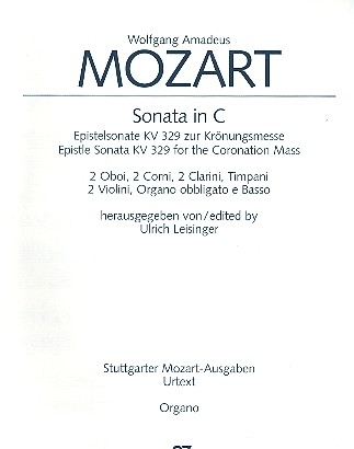 Sonate C-Dur KV329 fr Orchester Orgel