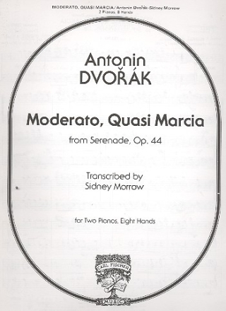 Moderato quasi marcia from Serenade op.44 for 2 pianos 8 hands score