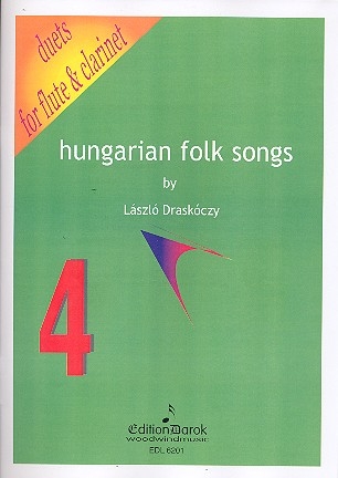 4 Hungarian Folk Songs for flute and clarinet score