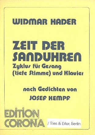 Zeit der Sanduhren fr Gesang (tief) und Klavier