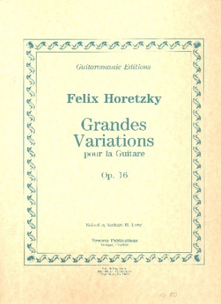 Grandes Variations pour la guitare op.16 for guitar