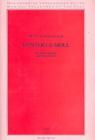 Konzert e-Moll fr Cembalo (Klavier) und Streichorchester Partitur (= Cembalo solo)