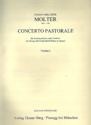 Concerto pastorale fr Streichorchester und Bc Stimmensatz (3-3-1--2-3)