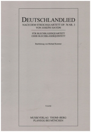 Deutschlandlied fr Blechblserquartett/-quintett Stimmen