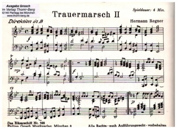 Trauermarsch fr Blasorchester Direktion und Stimmen