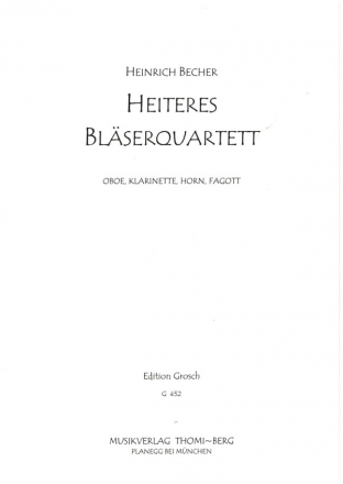 Heiteres Blserquartett fr Oboe, Klarinette, Horn und Fagott Stimmen