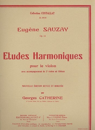 Etudes harmoniques op.14 pour violon (violon 2 ad lib) partition