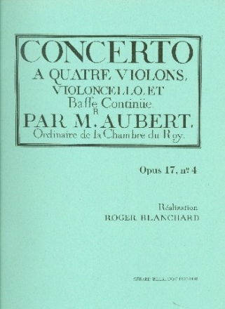 Concerto en mi mineur op.17,4 pour 4 violons, violoncelle et Bc partition