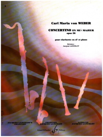 Concertino en mib majeur op.26 pour clarinette en sib et piano