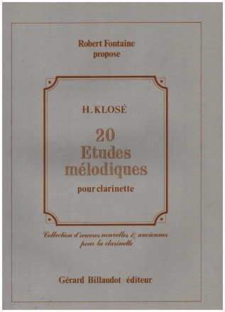 20 Etudes mlodiques pour clarinette