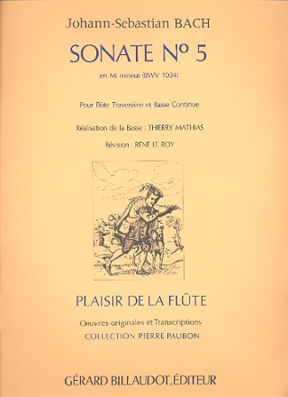 Sonate no.5 mi mineur BWV1034 pour flte traversire et bc