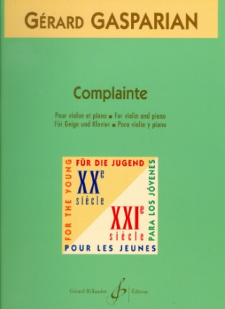 Complainte pour violon et piano