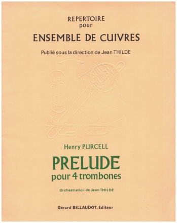 Prelude pour 4 trombones partition et parties