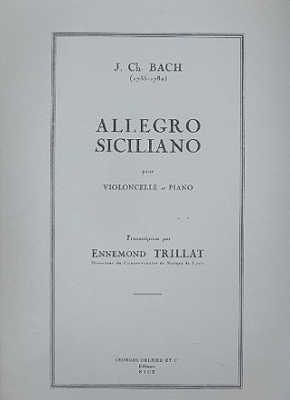 Allegro siciliano pour violoncelle et piano