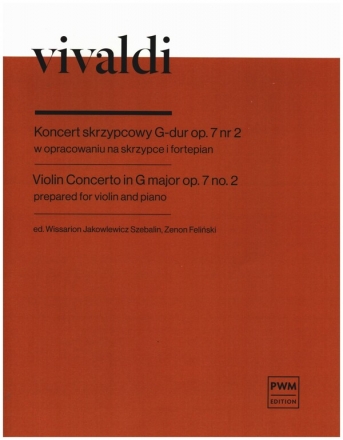 Concerto in G Major op.7,2 for violin and string orchestra for violin and piano