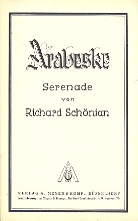 Arabeske: fr Salonorchester