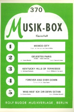 Musik Box 370 Klavierheft