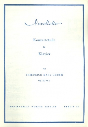 Novelette Konzertetde Op.78,5 fr Klavier