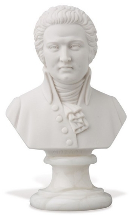 Bste Mozart 30 cm Alabaster/Marmor