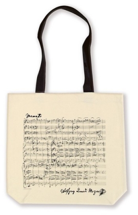 Tragetasche Mozart natur lange Griffe 43 x 40cm + Henkel