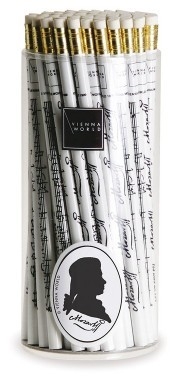 Bleistiftbox Mozart Weiss  72 Bleistifte