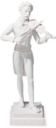 Standfigur Johann Strauss 27 cm Alabaster