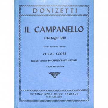 Il Campanello ('The Night Bell') Opera in one act vocal score