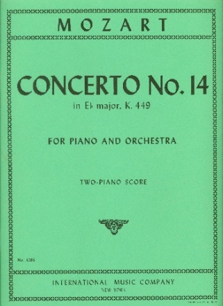 Concerto e flat major no.14 KV449 for piano and orchestra for 2 pianos 4 hands, score