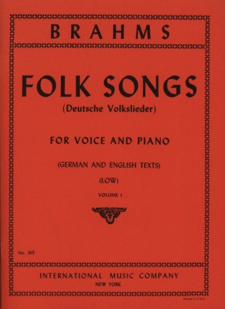 42 Folk Songs Vol.1 tiefe Stimme und Klavier Partitur