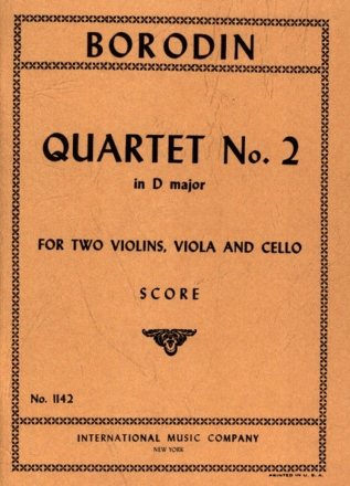 String Quartet no.2 D major 2 Geigen, Bratsche und Violoncello Studienpartitur