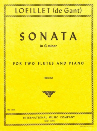 Sonata G Minor 2 Flten und Klavier Partitur und Stimmen