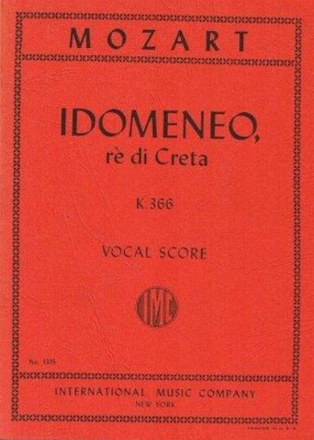 Idomeneo KV366 opera vocal score