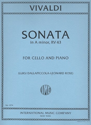 Sonata in a Minor no.3 RV43 for cello and piano