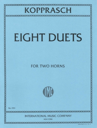 Eight duets for 2 horns Partitur (zugleich Spielpartitur)