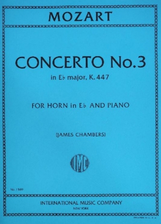 Horn Concerto No.3 KV.447 Horn in Es und Klavier Partitur und Stimmen