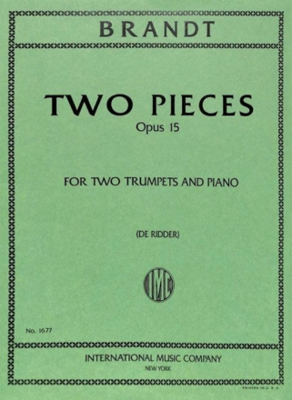 Two pieces op.15 2 Trompeten und Klavier Partitur und Stimmen