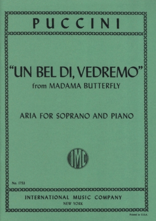 Un bel di vedremo - from 'Madame Butterfly' for soprano and piano Partitur (zugleich Spielpartitur)