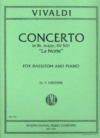 Concerto in Bb Major RV501 'La Notte' for bassoon and piano