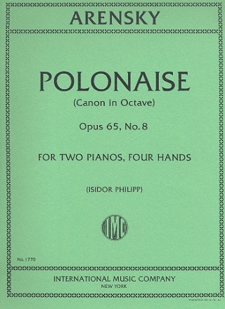 Polonaise op.65,8 for 2 pianos 4 hands 2 scores