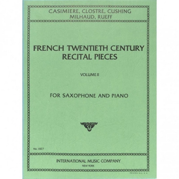 French II 20th Century Recital Pieces Alt Sax und Klavier Partitur (zugleich Spielpartitur)