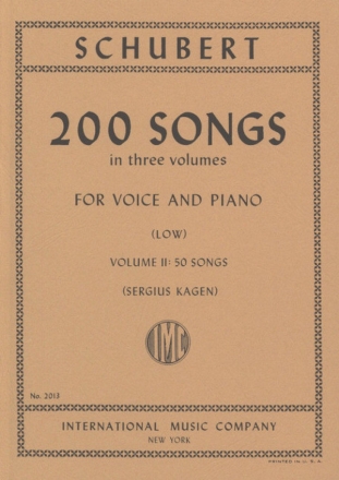 200 Songs in 3 vols. Vol.2: 50 Songs for low voice and piano (dt/en)