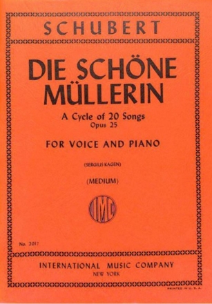 Die schne Mllerin op.25 D795 - a cycle of 20 Songs for medium voice and piano