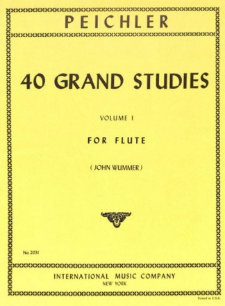 Peichler, 40 grand studies vol.1 for flute solo