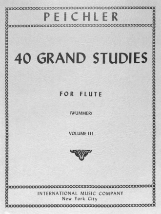 Peichler, 40 grand studies vol.3 for flute solo