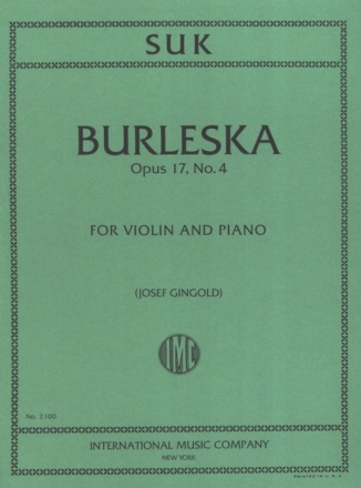 Suk, Burlesca op.17/4 for violin and piano