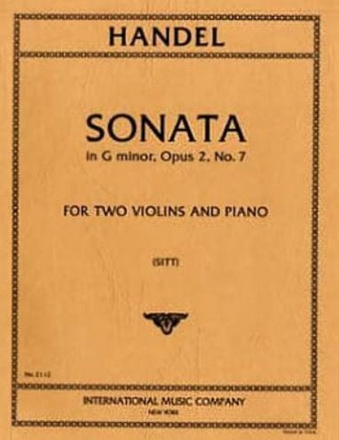 Sonata g minor op.2/7 for 2 violins and piano