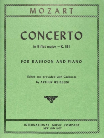 Concerto Bb Major for bassoon and piano