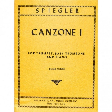 Spiegler, Canzone 1 for trumpet, bass trombone and piano