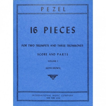 Pezel, Suite of 16 pieces vol.1 for 2 trumpets in C, 2 tenor trombones & bass trombone