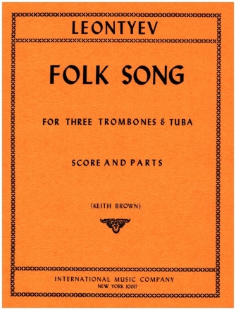 Folk Song for 3 trombones and tuba (or bassoon quartet) score and parts